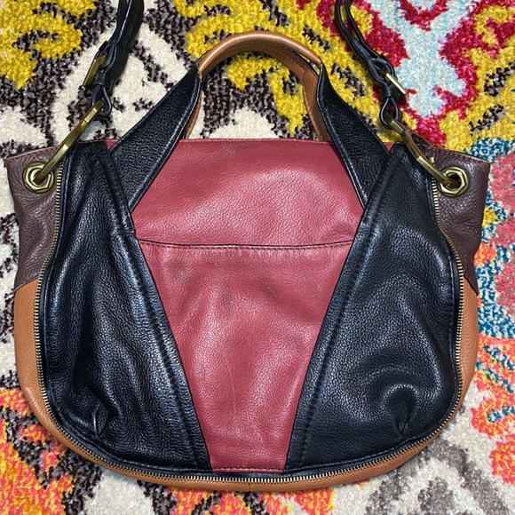 Oryany Lian Color Block Zip Satchel Bag - Picture 4 of 10